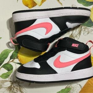 Nike Court Borough Mid 2 Black and Pink Sneakers
